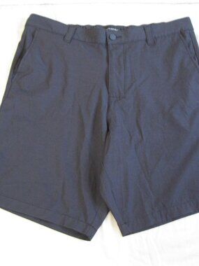 Banana Republic Men's Elastic Waistband Flat Front Shorts, black, 38 (1102A)